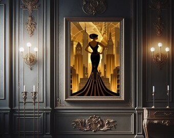 Art Deco Woman Poster: 1920s Style Print (digital Download) - Etsy