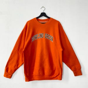 Vintage Bowling Green State University Sweatshirt Bowling Green Crewneck Bowling Sweater Bowling Green Falcons Embroidered Logo Medium