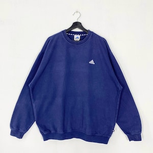 Vintage 90s Adidas Sweatshirt Adidas Crewneck Adidas Sweater Pullover Adidas Equipment Sportswear Adidas Trefoil Embroidered Logo XLarge