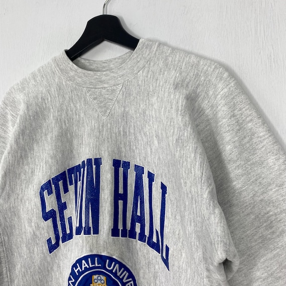 Vintage 90s Seton Hall University Sweatshirt Crew… - image 2