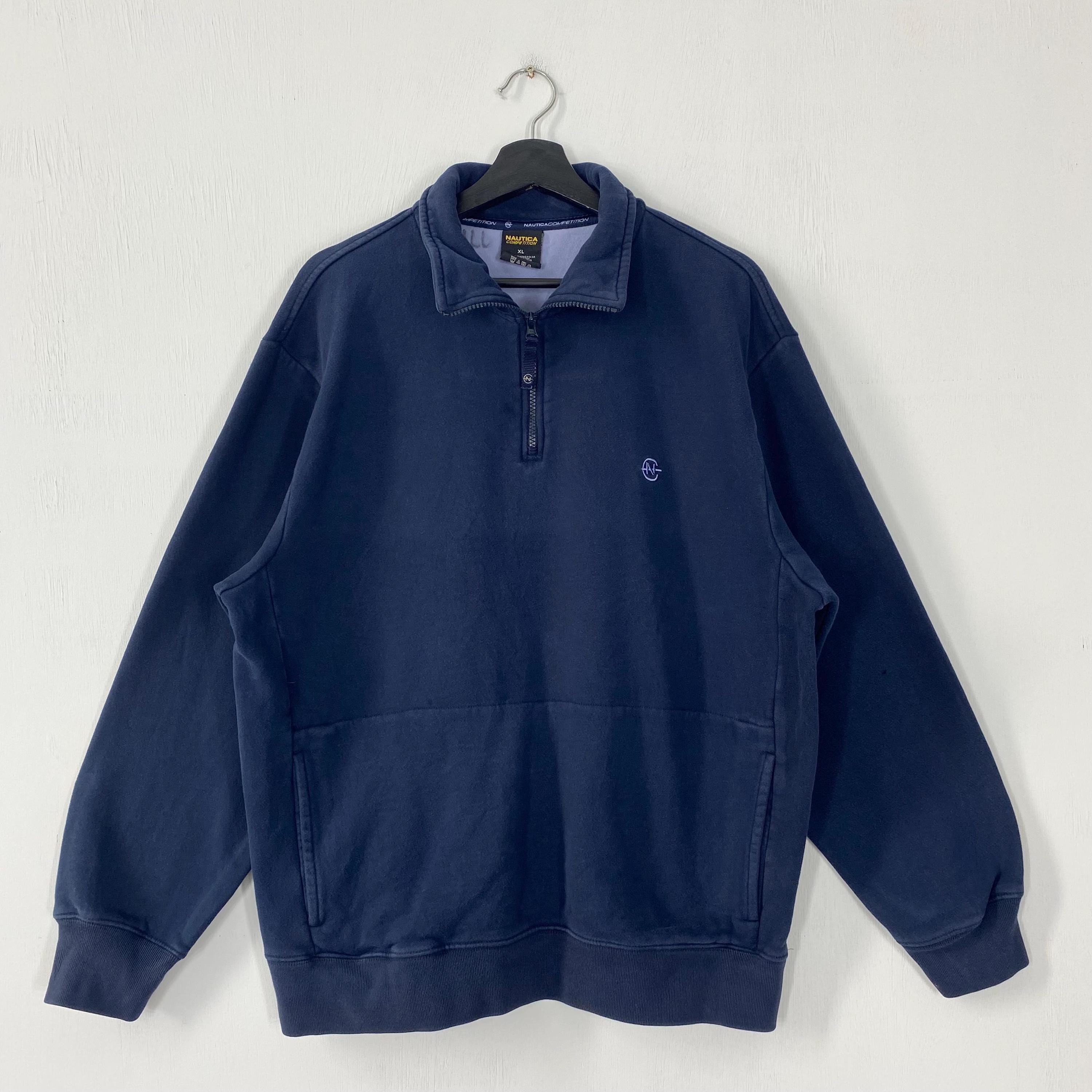 Vintage 90s Nautica Sweatshirt Half Zip Sweater Pullover Nautica