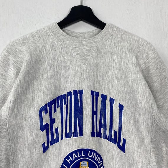 Vintage 90s Seton Hall University Sweatshirt Crew… - image 3