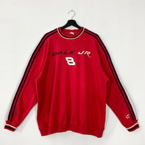 Bluza vintage Dale Earnhardt NASCAR z okrągłym dekoltem Jeff Gordon Sweter Amerykański kierowca wyścigowy Tony Stewart Haftowane logo XXLarge