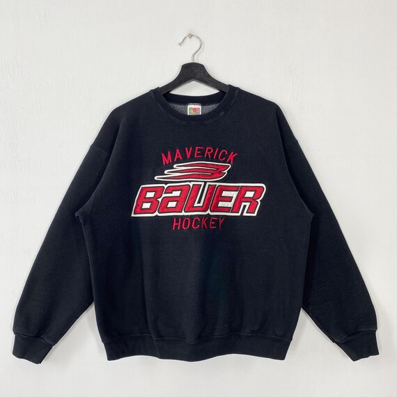 Sudadera de hockey Bauer vintage, jersey de cuello redondo Bauer