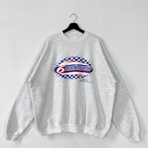 Bluza vintage Mark Martin Jeff Gordon Sweter z okrągłym dekoltem Tony Stewart Amerykański kierowca wyścigowy NASCAR Nadruk z logo Szary XXLarge