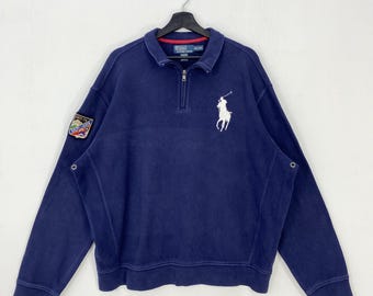 Vintage 90s Polo Ralph Lauren Sweatshirt Half Zip Polo Ralph