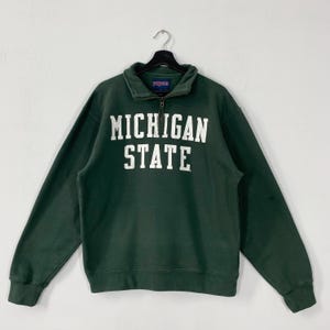 Vintage Michigan State University Sweatshirt Michigan State Crewneck Michigan Sweater Pullover Michigan State Spartans Print Logo Medium