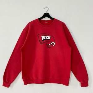 Vintage Western Kentucky University Sweatshirt Kentucky Crewneck Kentucky Sweater Pullover Western Kentucky Hilltoppers Print Logo Large