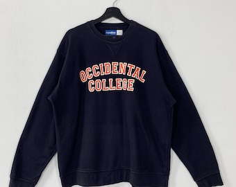 Vintage Occidental College Sweatshirt Crewneck Pullover Tigers