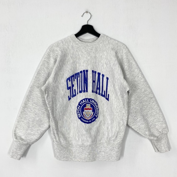 Vintage 90s Seton Hall University Sweatshirt Crew… - image 1