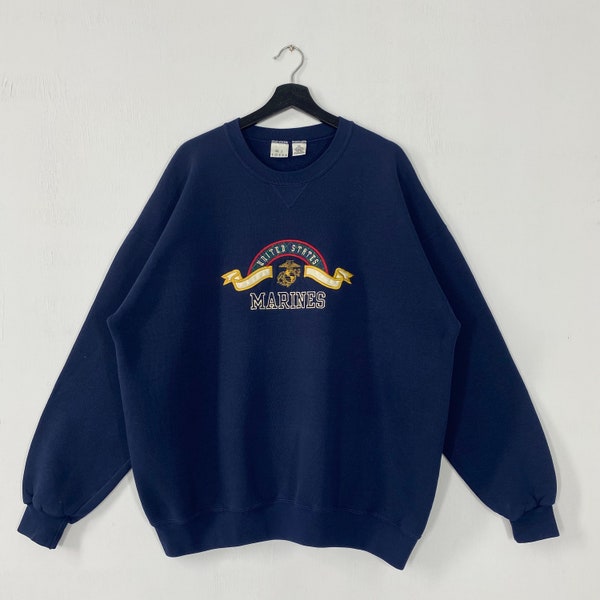 Cravatta USMC US Marine Corps Colore Marrone, Lana E Poliestere, Vintage