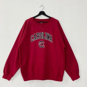 Vintage University South Carolina Sweatshirt South Carolina Crewneck South Carolina Sweater South Carolina Gamecocks Patch Logo Red XLarge