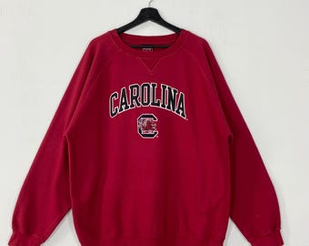 Vintage University South Carolina Sweatshirt South Carolina Crewneck South Carolina Sweater South Carolina Gamecocks Patch Logo Red XLarge
