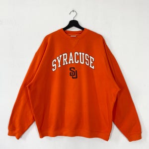 Vintage Syracuse University Sweatshirt Syracuse University Crewneck Syracuse Sweater Pullover Syracuse Orange Print Logo XLarge