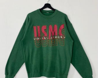 Vintage!! USMC United State Marine Corp Crewneck Military Sweater