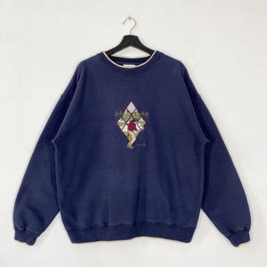 Vintage golfsweater Legends Golf ronde hals golf sport trui trui Harvey Penick Golf Club Golf Art geborduurd logo blauw XLarge