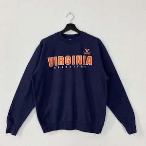 Vintage University Virginia Sweatshirt University Virginia Crewneck Virginia Sweater Pullover Virginia Cavaliers Embroidered Logo Medium