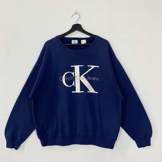 Vintage 90s Calvin Klein Jeans Sweatshirt Crewneck Pullover Casual 