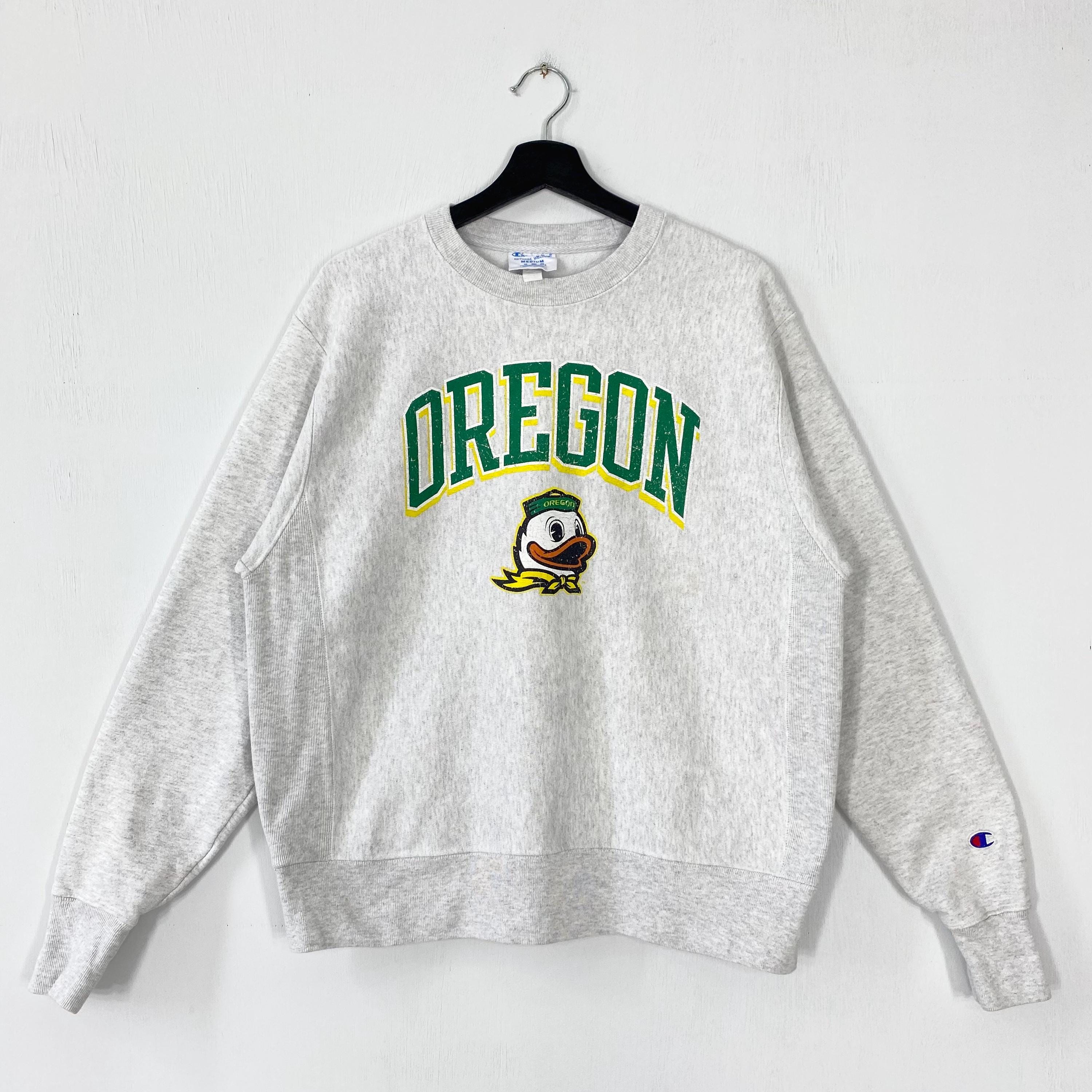 Sweatshirt Print Oregon Ducks Crewneck Sweatshirt Men's Champion