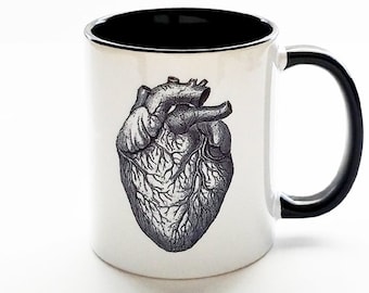 Anatomy Gift coffee mug doctor nurse practitioner physician assistant skull brain anatomical heart goth home decor halloween tea male office