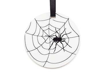 Spider and Web Ornament halloween goth christmas tree decoration home decor gothic party favors stocking stuffer gift