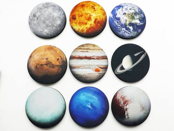 Solar System Coasters nerd dork geek gift for him her party favor stocking stuffer planets astronomy science space home dorm decor celestial