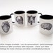 Human Anatomy Mugs Cup Gift Set Black White Anatomical Heart - Etsy