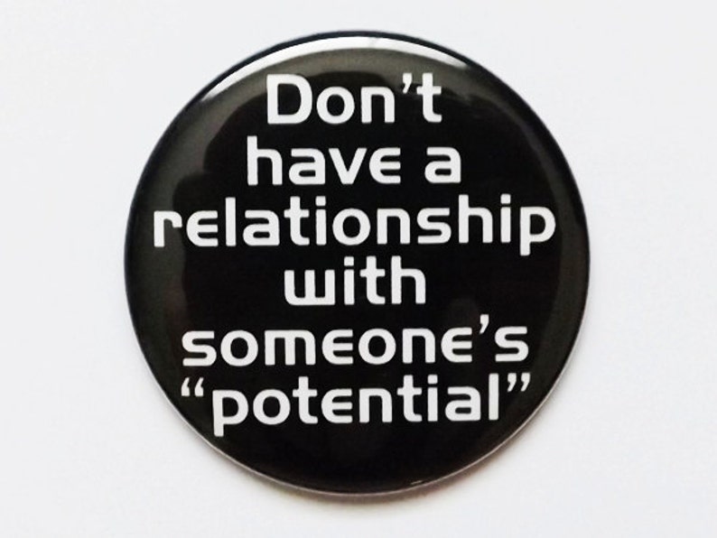 Pocket MIRROR Don't have a relationship with someone's potential 2.25 size geekery divorce party favors stocking stuffers bad boyfriend image 1