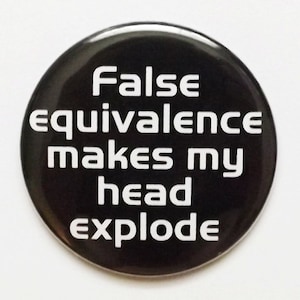 Magnet False Equivalence Make My Head Explode snarky gift bottle opener geekery logic party favors stocking stuffers dork nerd for him men