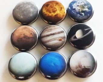 Planets fridge magnet gift set space solar system astronomy science home decor party favor stocking stuffer locker decoration geek nerd dork