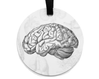 Goth Brain Anatomy Ornament halloween christmas decoration home decor party favor stocking stuffer hostess doctor nurse medical assistant