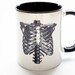 Human Anatomy Mugs Cup Gift Set Black White Anatomical Heart Medical ...