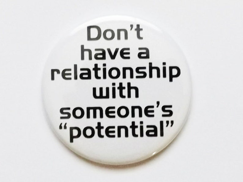 Pocket MIRROR Don't have a relationship with someone's potential 2.25 size geekery divorce party favors stocking stuffers bad boyfriend image 2