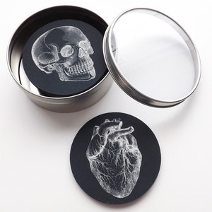 Anatomie Coaster futur médecin infirmier étudiant en médecine assistant médecin cadeau bas de Noël noir blanc goth décoration école gothique image 7