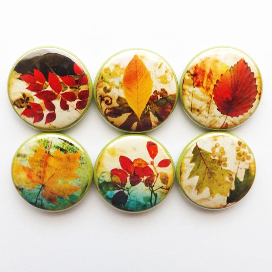 Autumn Decor Leaves Buttons Pins Fall Nature Party Favor Stocking ...