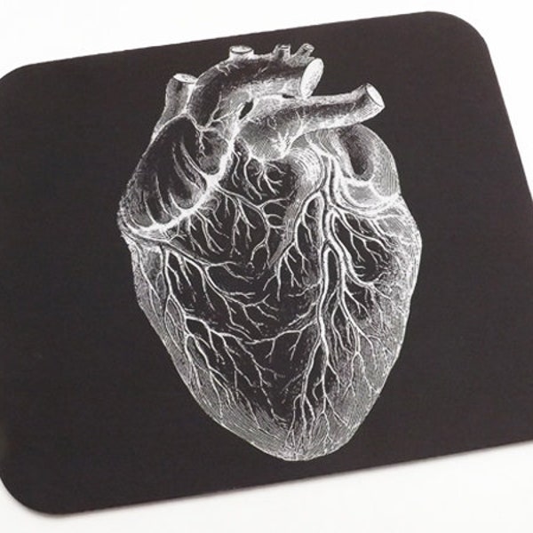 Anatomical Heart Mousepad boss coworker gift desk office cubicle accessory medical home decor desktop mouse pad doctor male nurse goth him