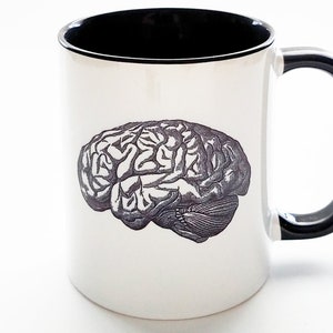 Brain Coffee Mug neurologist graduation gift tea cup medical anatomy coworker boss goth home decor doctor nurse dorm assistant technician