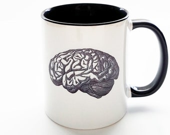 Brain Coffee Mug neurologist graduation gift tea cup medical anatomy coworker boss goth home decor doctor nurse dorm assistant technician