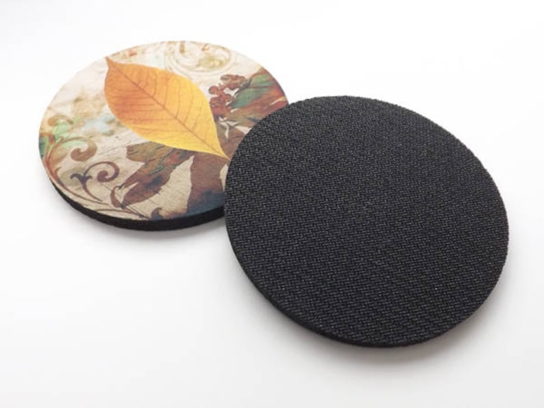 Fall Leaves drink Coasters Autumn hostess gift set housewarming holiday nature thanksgiving stocking stuffers party favors home decor