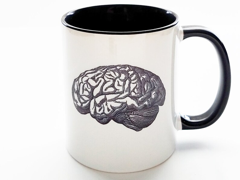 Human Anatomy Mugs Cup Gift Set Black White Anatomical Heart Etsy