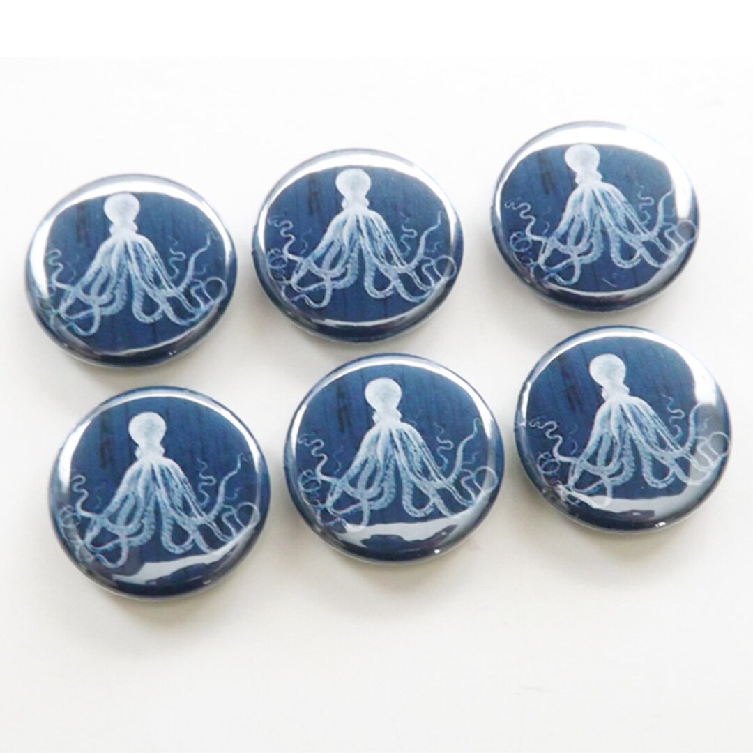 Octopus Fridge Magnets Cthulhu Tentacles Kraken Blue Kitchen Decor ...