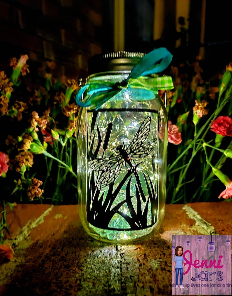 Dragonfly mason jar lights mother's day farmhouse mason Etsy