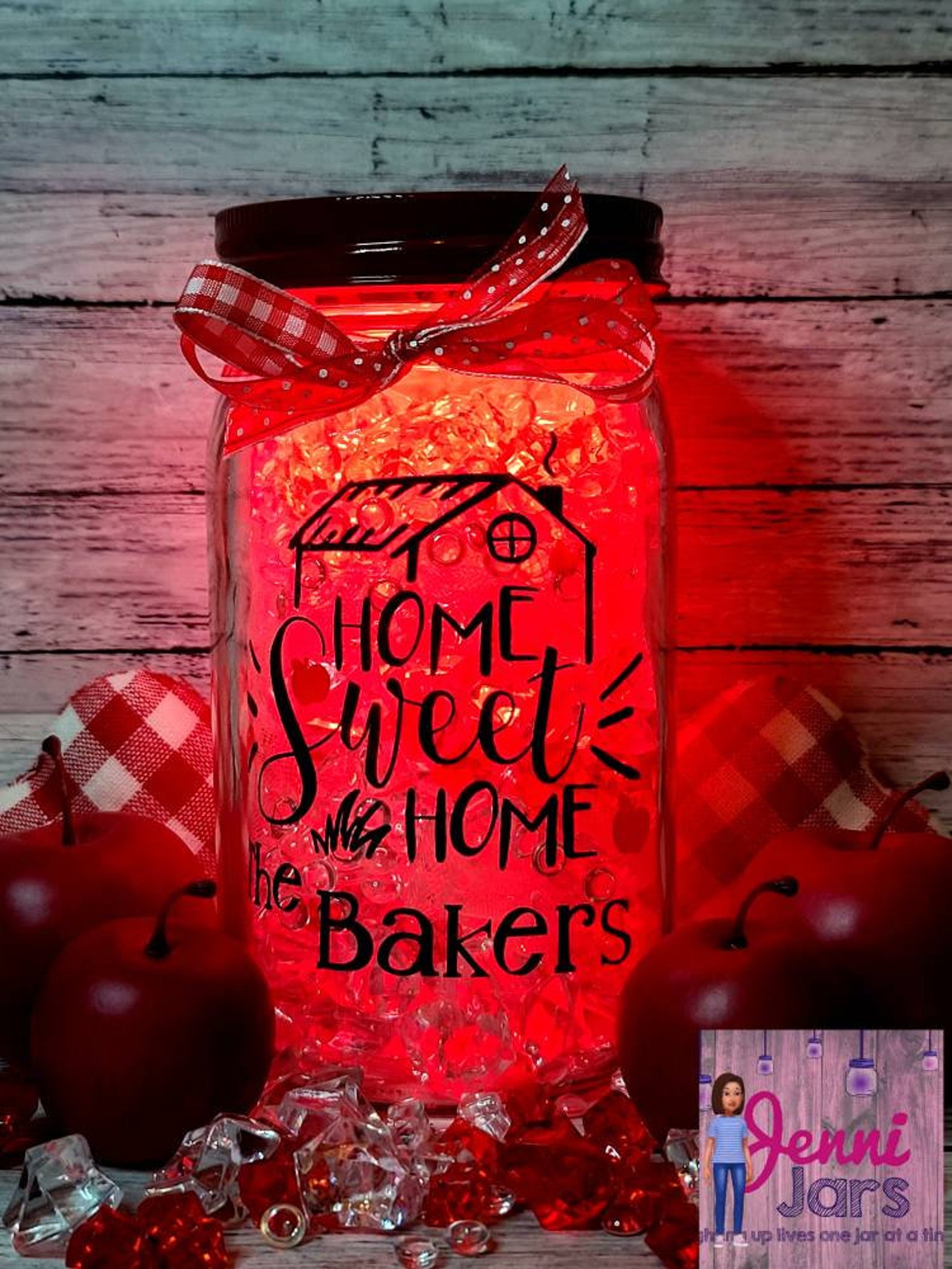 Personalized Mason Jar Light Kitchen Decor Farmhouse - Etsy
