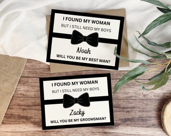 Groomsmen Proposal Card Editable Template, Funny Groomsmen Invitation Best Man Proposal Canva Template, Groomsmen Card, Groomsman Proposal