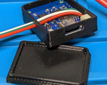 Wemos D1 Mini V4 Wled Controller Case — Usb-c  and  Led Wire Exit