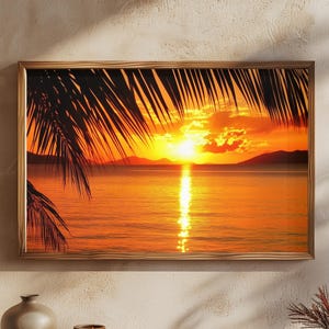 Sunset on the Caribbean sea, sunset on the beach, printable sunset poster,  printable sunset photograpy, printable wall art