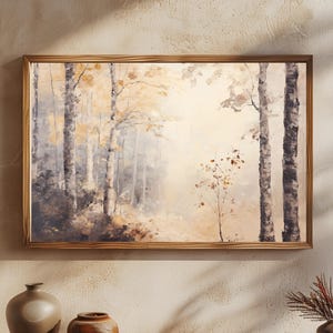 秋の森の絵画、版画、秋の装飾版画、秋の絵画版画