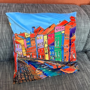 ITALY  pillowcase-pillow cover -Christmas gift-gift for her- Velour throw pillow cover velour pillow cover