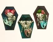 Nautical stickers Cute Mermaid Sugar skull mermaids coffin Art Vinyl Stickers