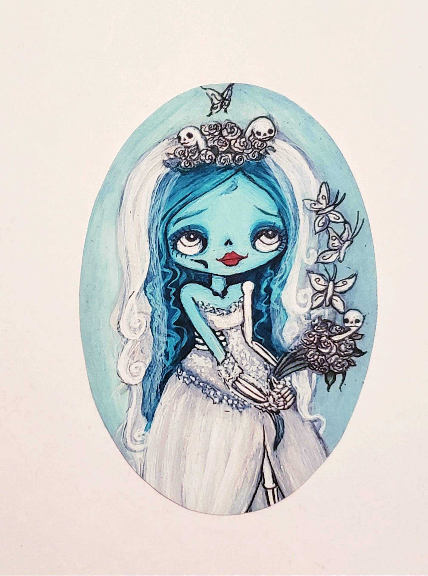 Tattoo uploaded by Alex Wikoff  The Corpse Bride via instagram  keelyrutherford halloween corpsebride dead TimBurton color  butterflies cute KeelyRutherford  Tattoodo